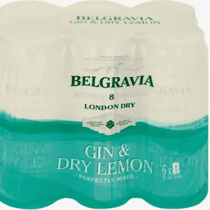 Belgravia London Dry Gin  (Pack of 6 x 440 ml)